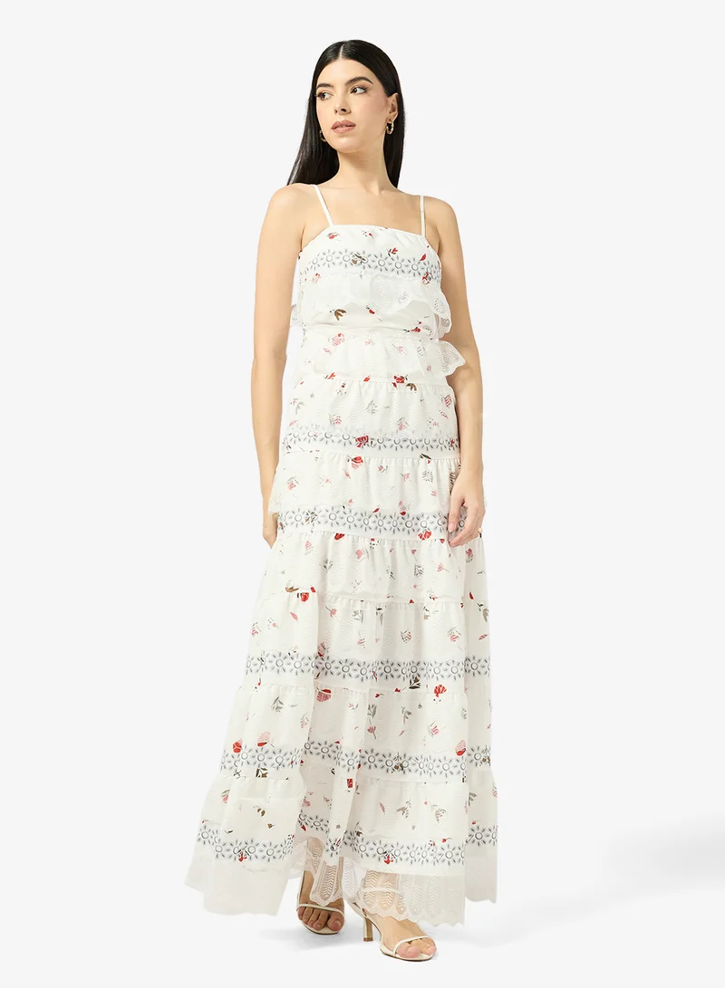 ايلا Printed Tiered Dress